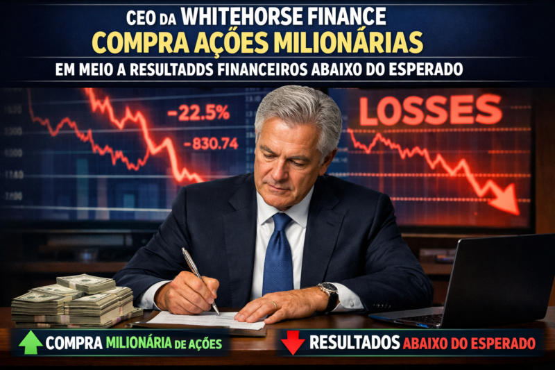 CEO da WhiteHorse Finance investe US$ 116.600 em ações da empresa após resultados financeiros abaixo do esperado. Entenda as implicações para investidores.